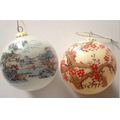 Christmas Hand painted Glass Ornament With Box